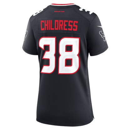 Zion Childress 38 Houston Texans Women's Team Game Jersey - Navy