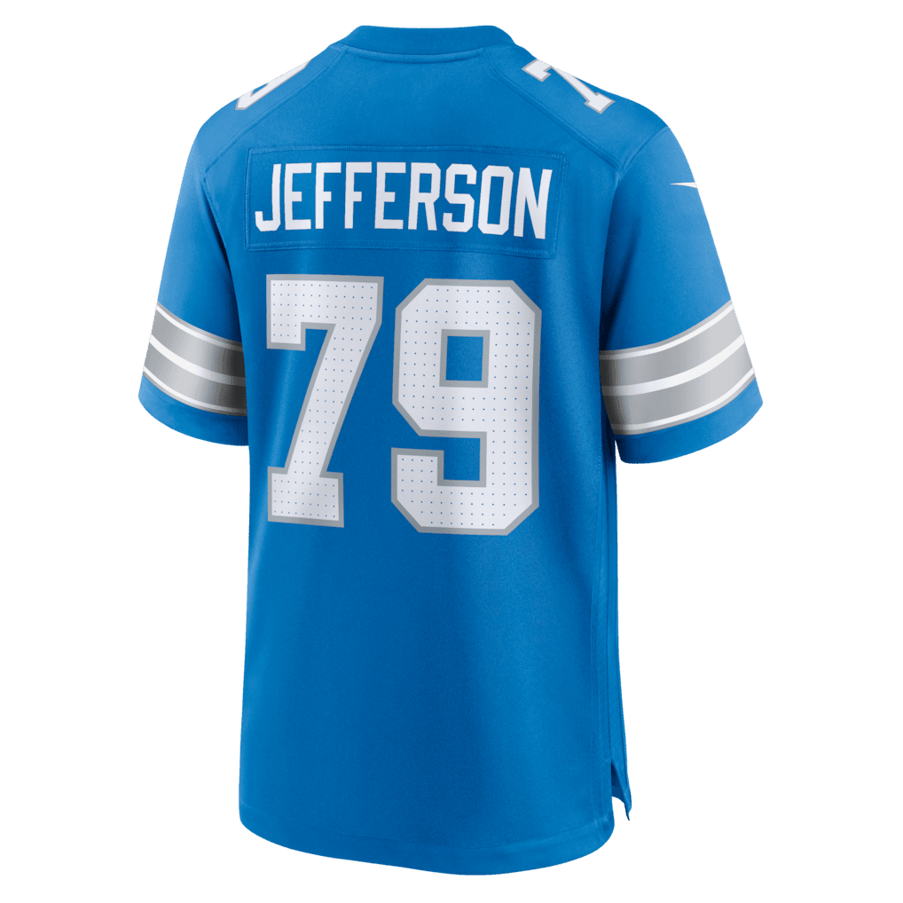 Quinton Jefferson 79 Detroit Lions Team Game Men Jersey - Blue