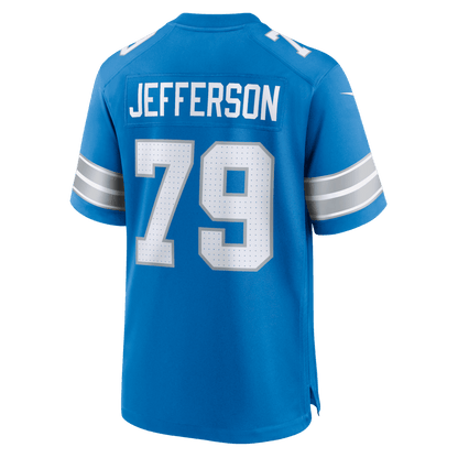 Quinton Jefferson 79 Detroit Lions Team Game Men Jersey - Blue