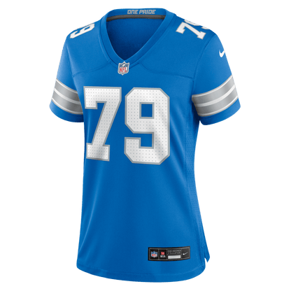 Quinton Jefferson 79 Detroit Lions Women's Team Game Jersey - Blue