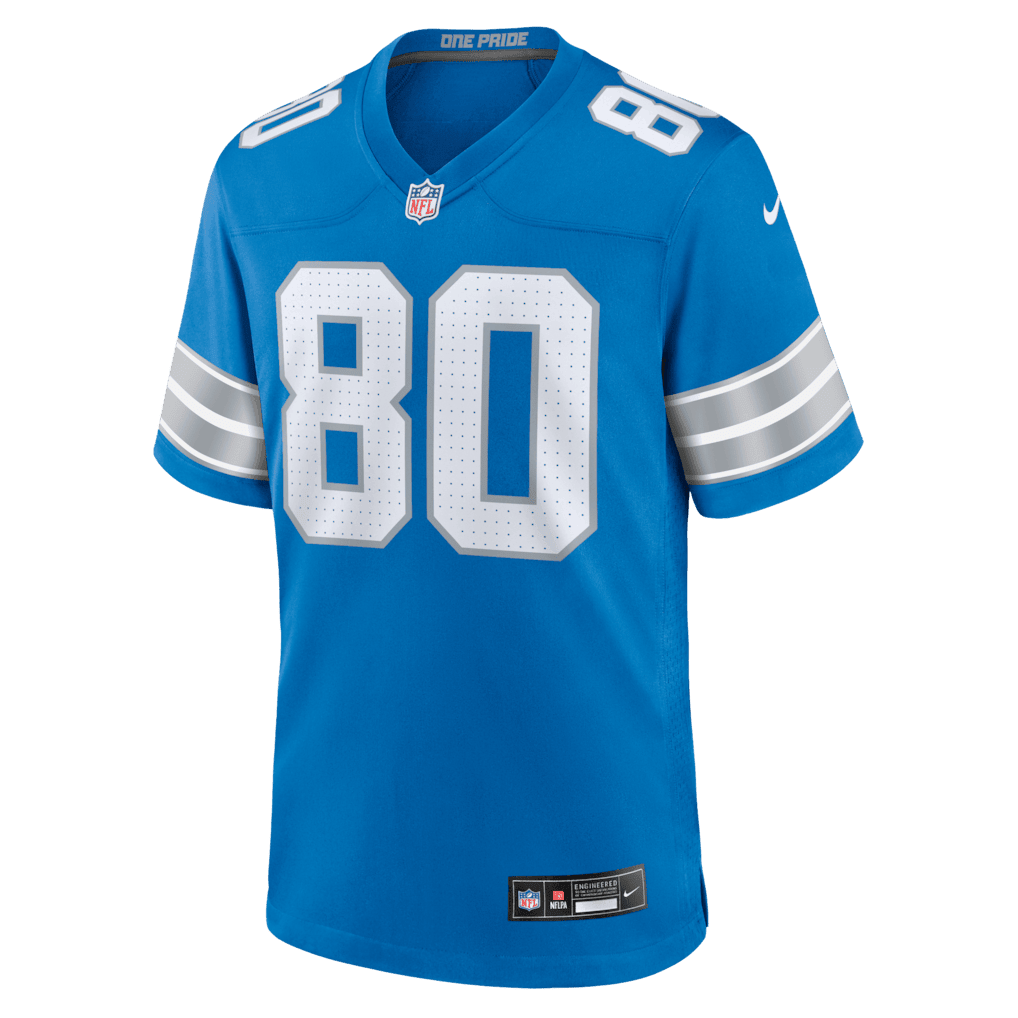 Malik Cunningham 80 Detroit Lions Team Game Men Jersey - Blue