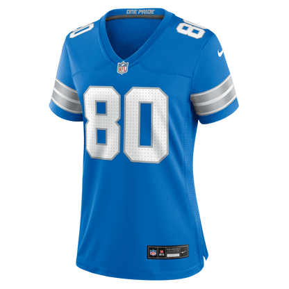 Malik Cunningham 80 Detroit Lions Women's Team Game Jersey - Blue