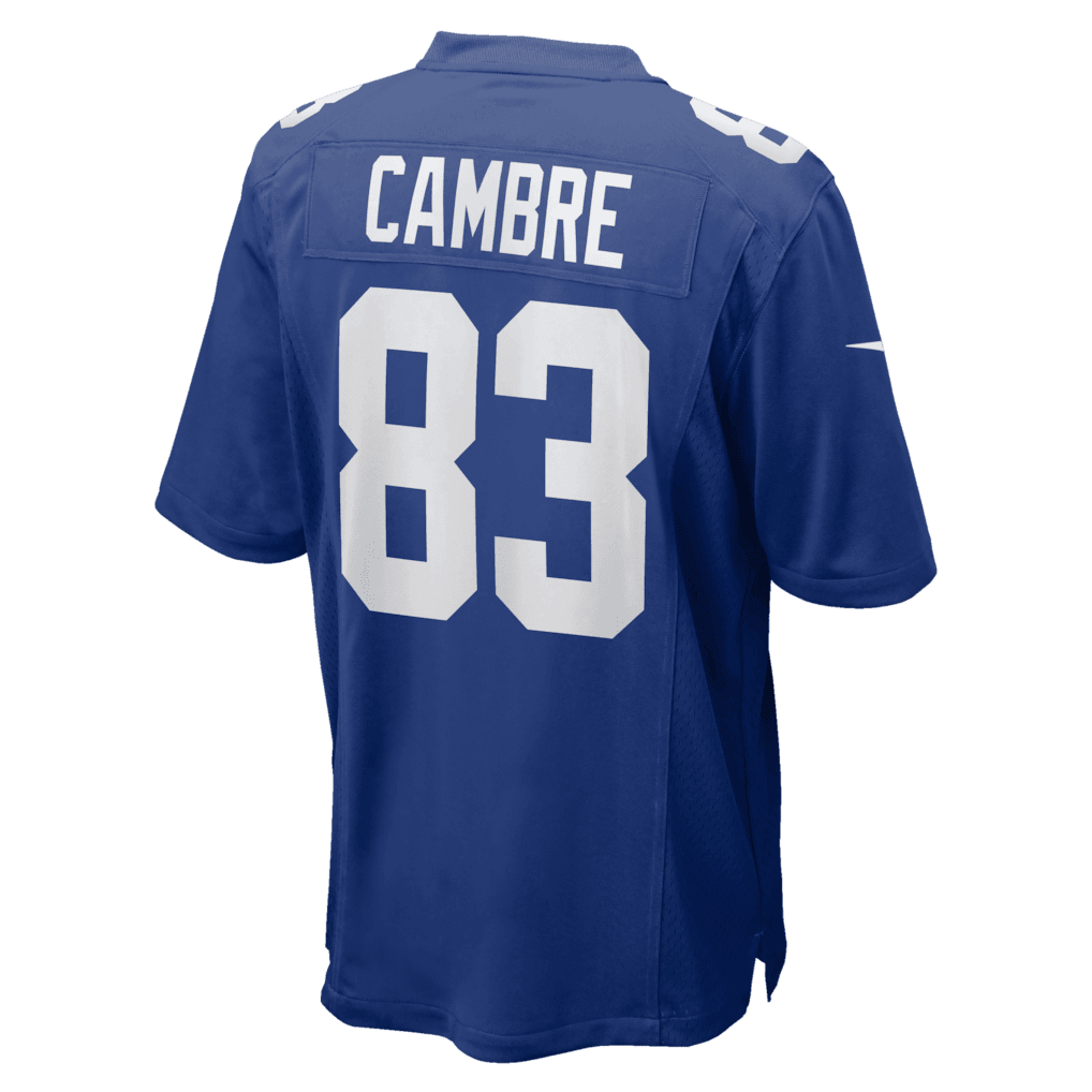 Dalen Cambre 83 New York Giants Team Game Men Jersey - Royal
