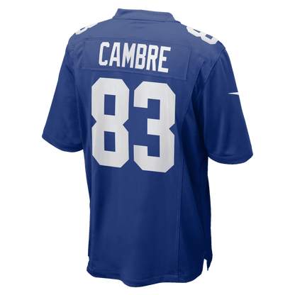 Dalen Cambre 83 New York Giants Team Game Men Jersey - Royal