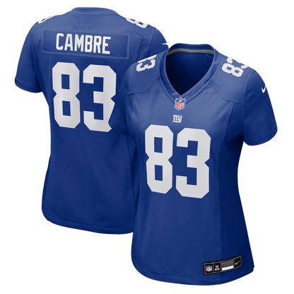 Dalen Cambre 83 New York Giants Women's Team Game Jersey - Royal