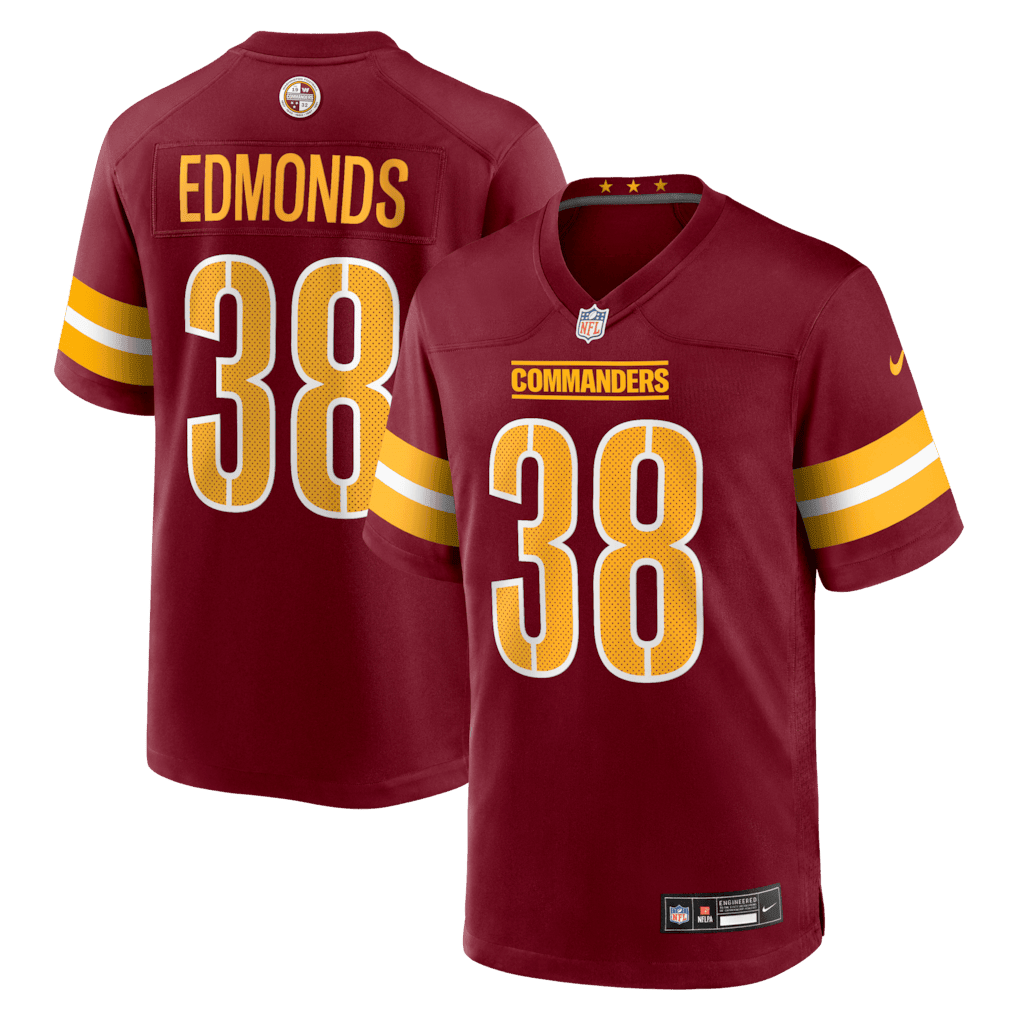 Chase Edmonds 38 Washington Commanders Team Game Men Jersey - Burgundy
