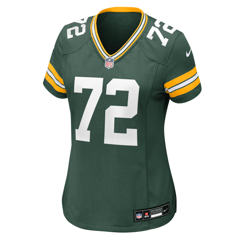 Brant Banks 72 Green Bay Packers Women's Team Game Jersey - Green