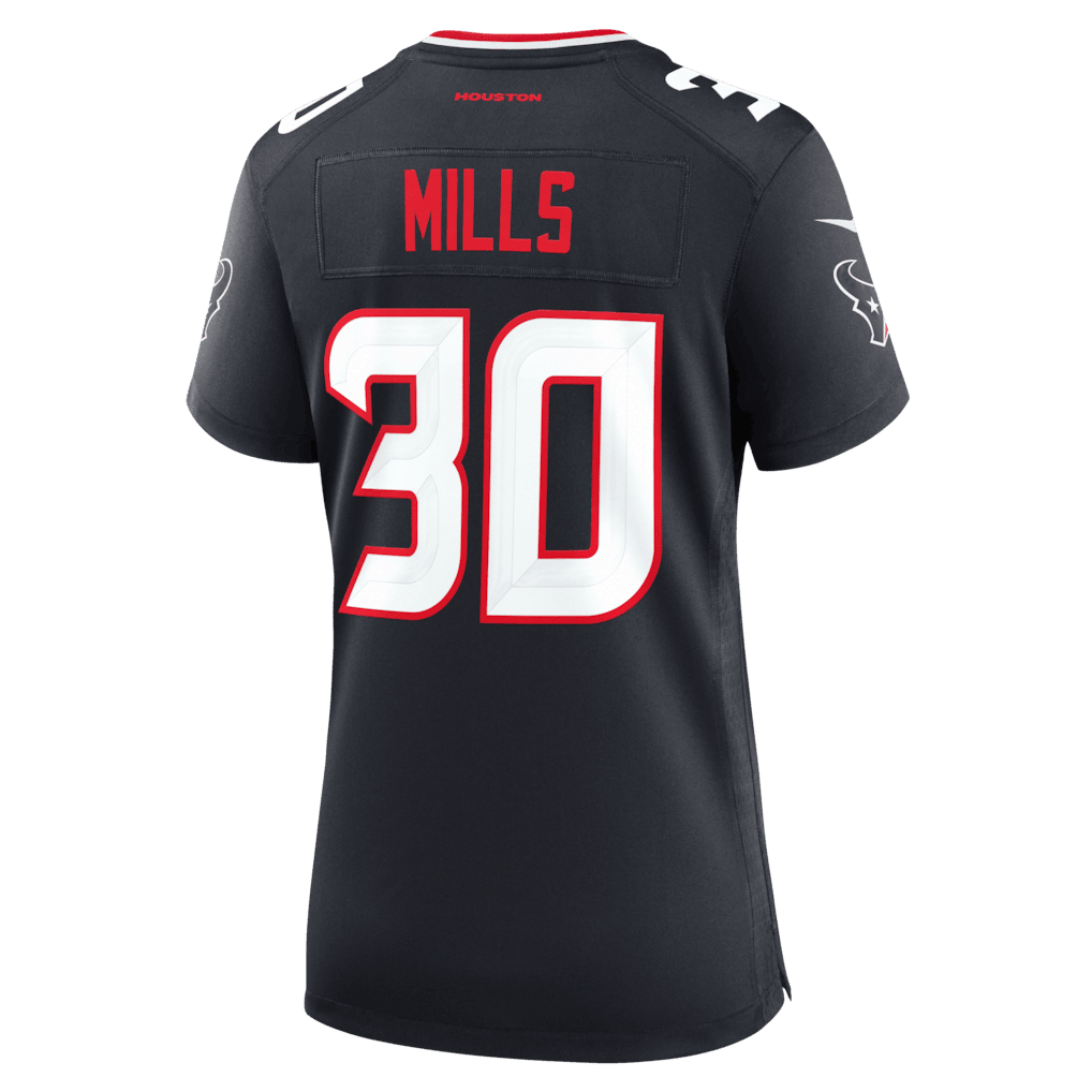 Jalen Mills 30 Houston Texans Women's Team Game Jersey - Navy