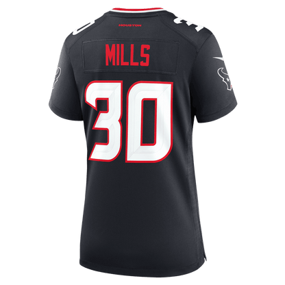 Jalen Mills 30 Houston Texans Women's Team Game Jersey - Navy