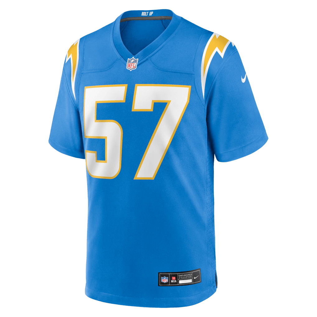 Clelin Ferrell 57 Los Angeles Chargers Team Game Men Jersey - Powder Blue