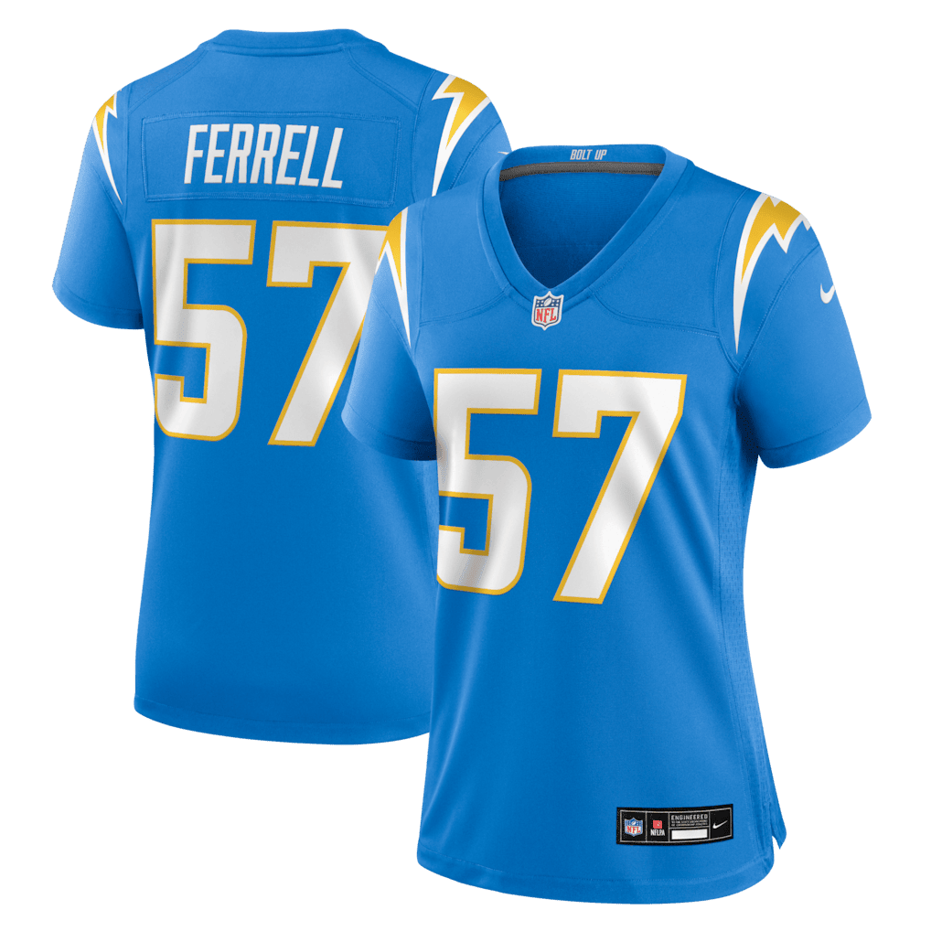 Clelin Ferrell 57 Los Angeles Chargers Women's Team Game Jersey - Powder Blue