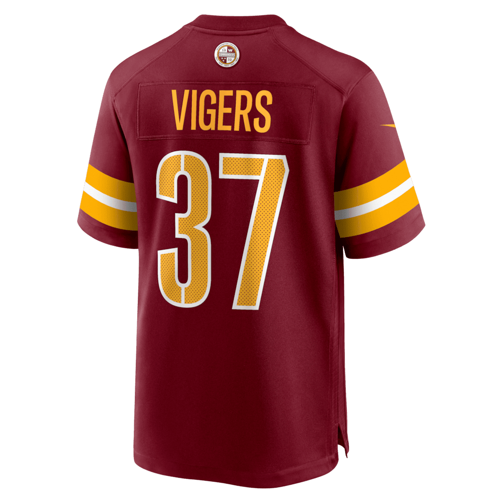 Car'lin Vigers 37 Washington Commanders Team Game Men Jersey - Burgundy