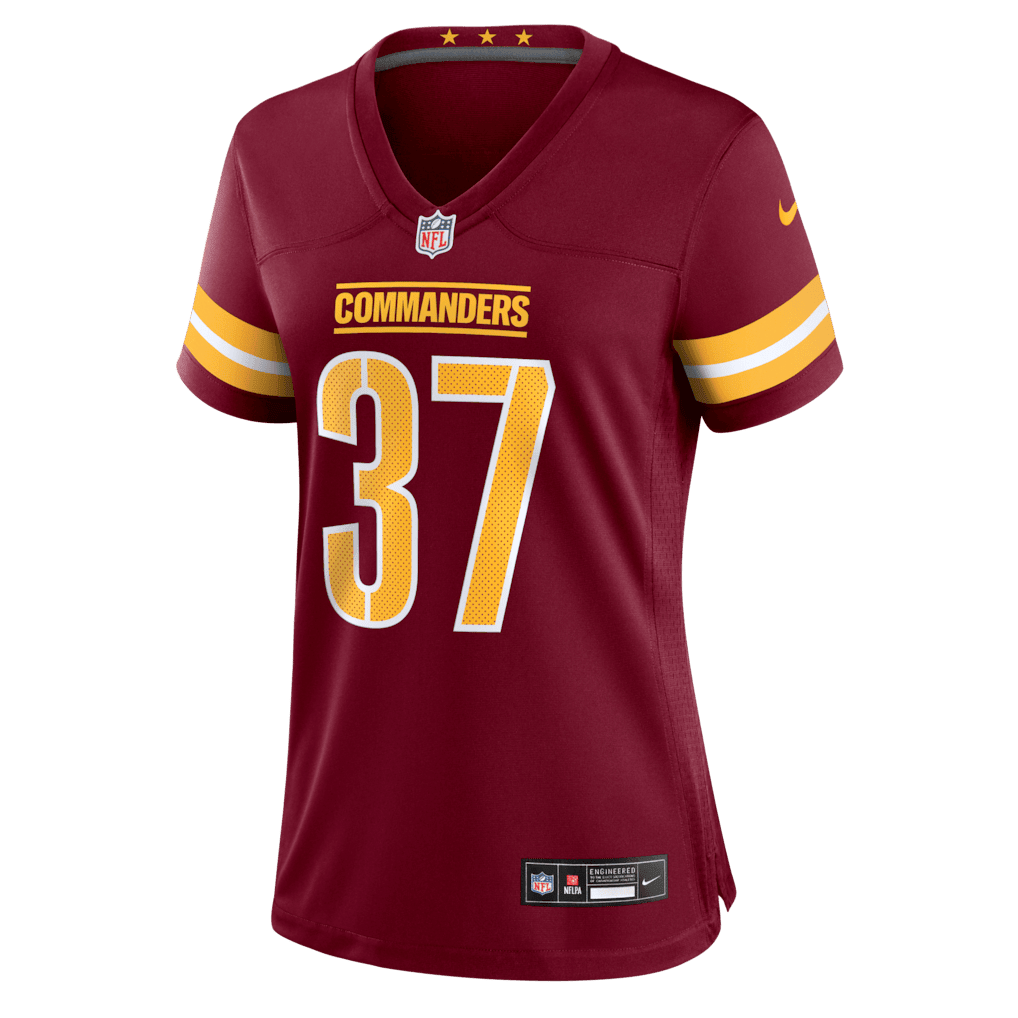 Car'lin Vigers 37 Washington Commanders Women's Team Game Jersey - Burgundy