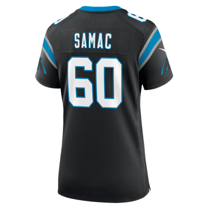 Nick Samac 60 Carolina Panthers Women's Team Game Jersey - Black