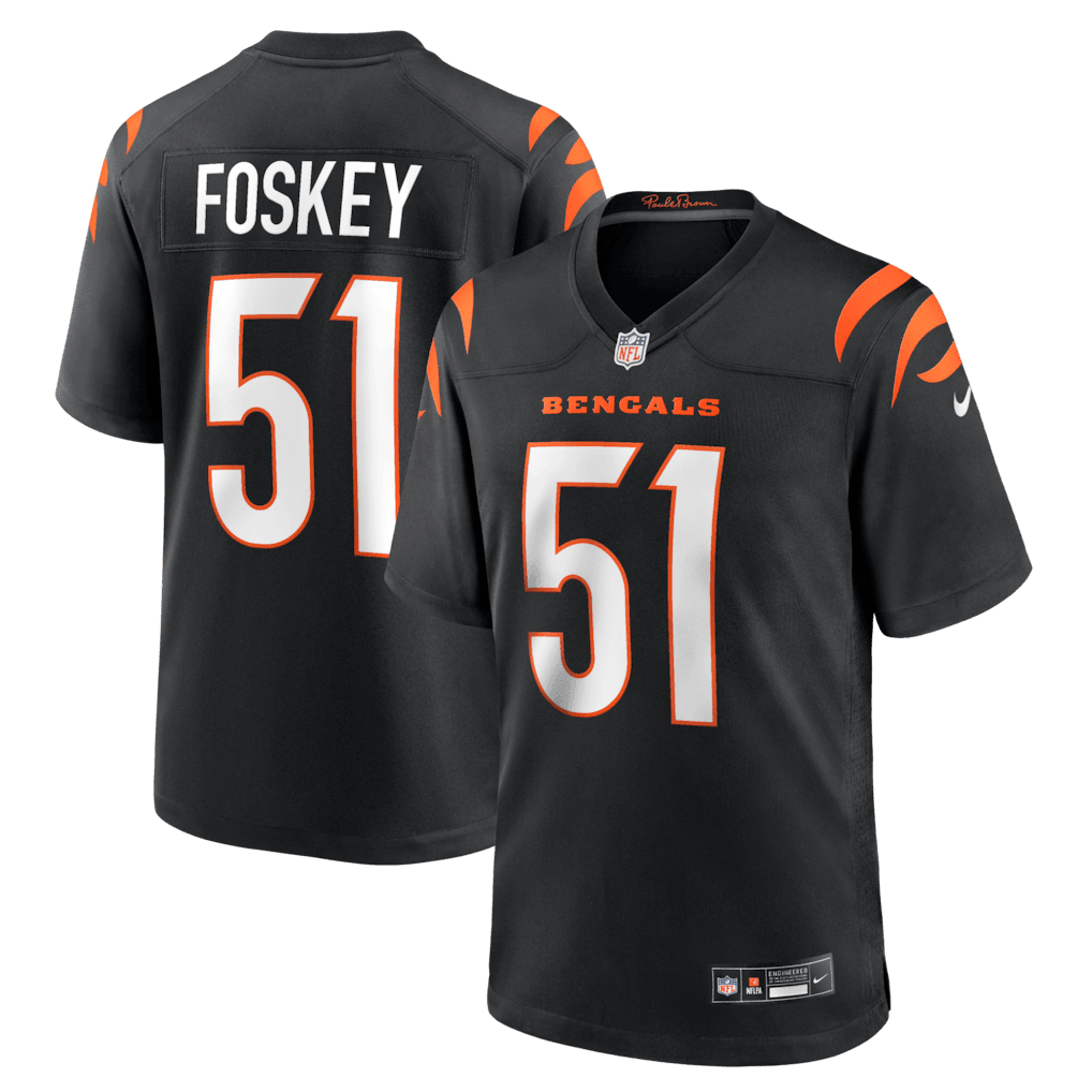 Isaiah Foskey 51 Cincinnati Bengals Team Game Men Jersey - Black