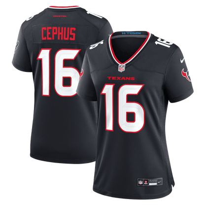 Quintez Cephus 16 Houston Texans Women's Team Game Jersey - Navy