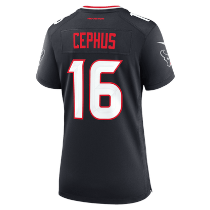 Quintez Cephus 16 Houston Texans Women's Team Game Jersey - Navy