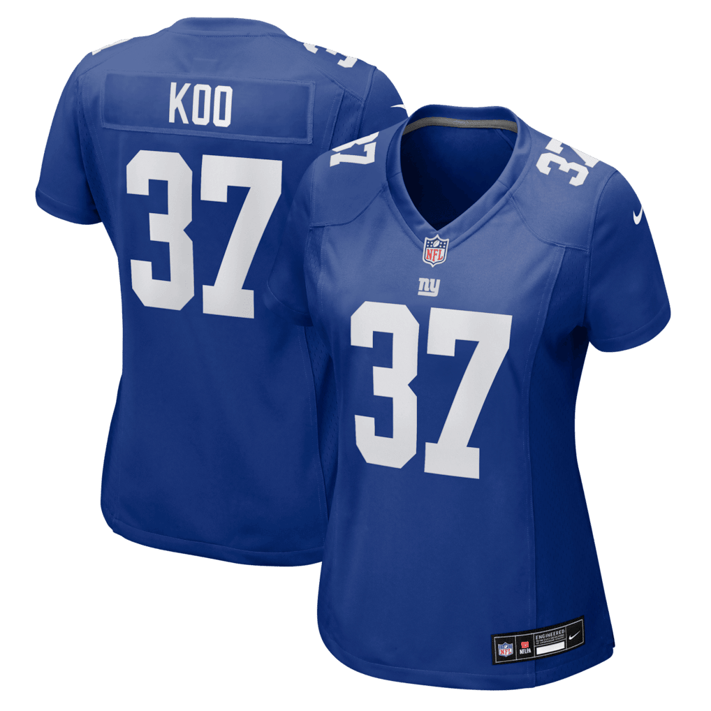 Younghoe Koo 37 New York Giants Women's Team Game Jersey - Royal