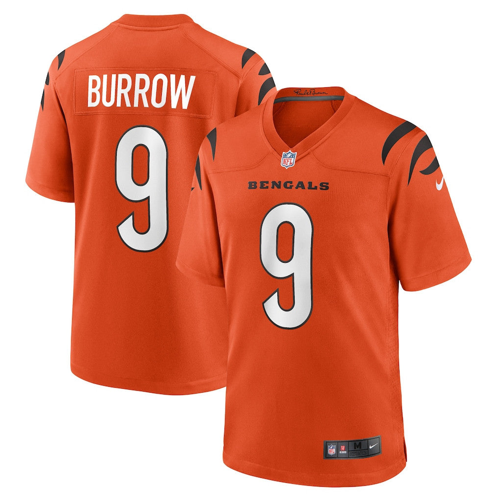 Joe Burrow 9 Cincinnati Bengals Alternate Game Men Jersey - Orange
