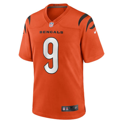 Joe Burrow 9 Cincinnati Bengals Alternate Game Men Jersey - Orange