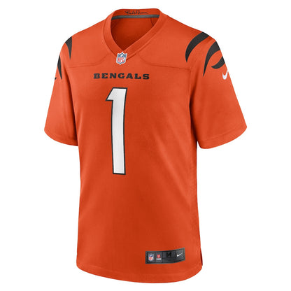 Ja'Marr Chase 1 Cincinnati Bengals Alternate Game Men Jersey - Orange