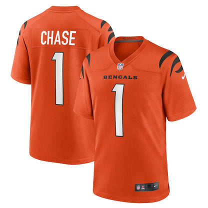 Ja'Marr Chase 1 Cincinnati Bengals Alternate Game Men Jersey - Orange