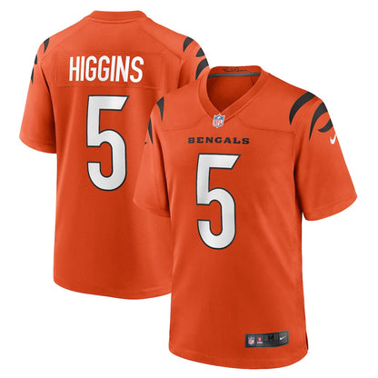 Tee Higgins 5 Cincinnati Bengals Alternate Game Men Jersey - Orange