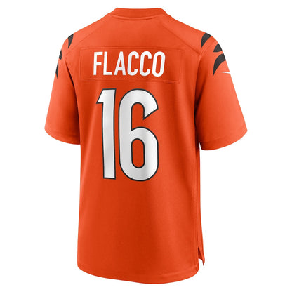 Joe Flacco 16 Cincinnati Bengals Alternate Game Men Jersey - Orange