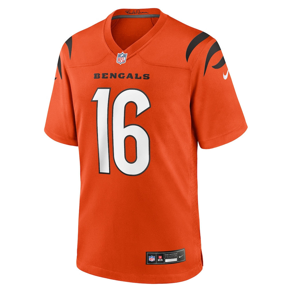 Joe Flacco 16 Cincinnati Bengals Alternate Game Men Jersey - Orange