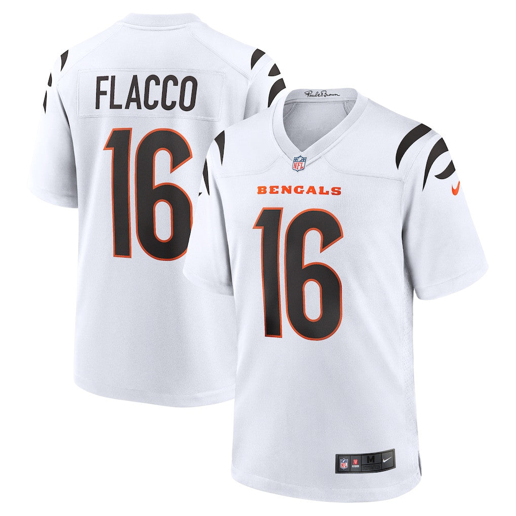 Joe Flacco 16 Cincinnati Bengals Team Game Men Jersey - White