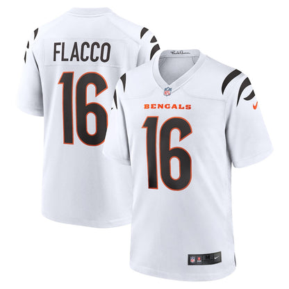 Joe Flacco 16 Cincinnati Bengals Team Game Men Jersey - White