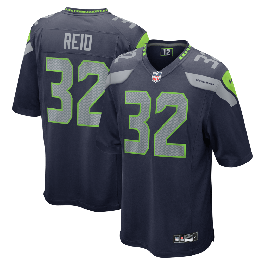 Mike Reid 32 Seattle Seahawks Team Game Men Jersey - College Navy