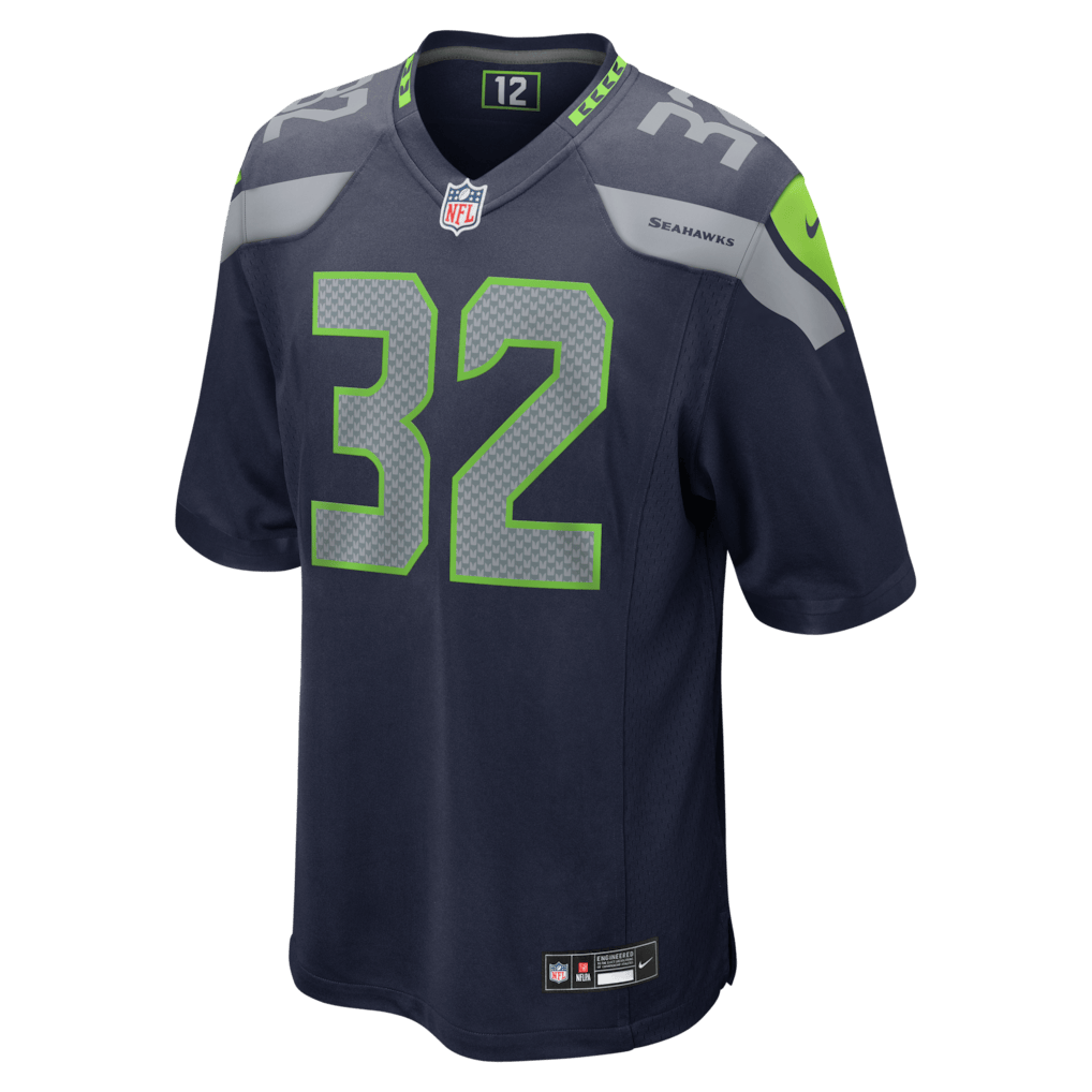 Mike Reid 32 Seattle Seahawks Team Game Men Jersey - College Navy