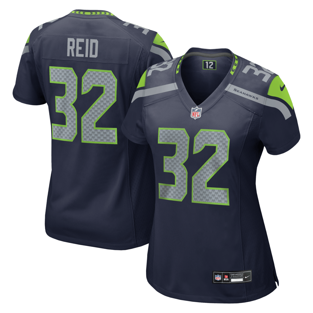 Mike Reid 32 Seattle Seahawks Women's Team Game Jersey - College Navy