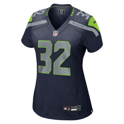 Mike Reid 32 Seattle Seahawks Women's Team Game Jersey - College Navy