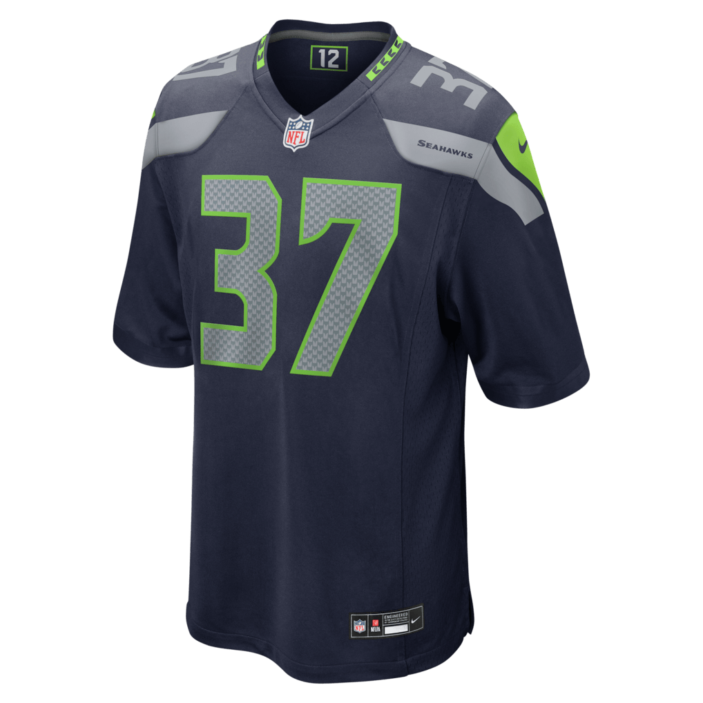 Maxen Hook 37 Seattle Seahawks Team Game Men Jersey - College Navy