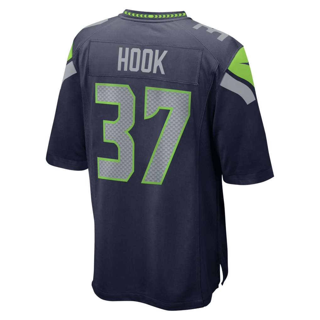 Maxen Hook 37 Seattle Seahawks Team Game Men Jersey - College Navy