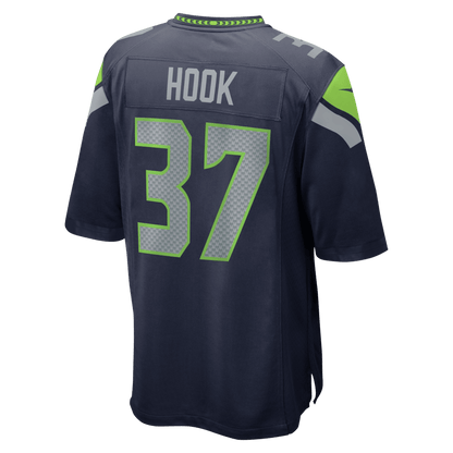 Maxen Hook 37 Seattle Seahawks Team Game Men Jersey - College Navy