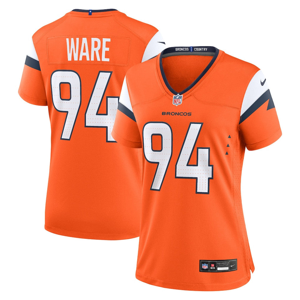 DeMarcus Ware 94 Denver Broncos Women's Team Retired Game Jersey - Orange