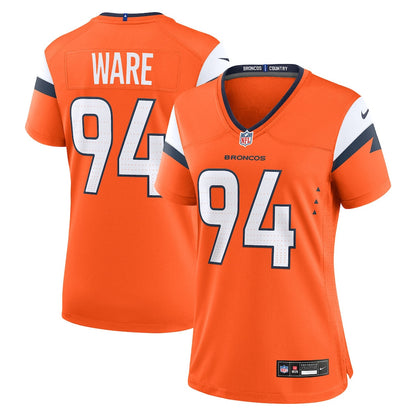 DeMarcus Ware 94 Denver Broncos Women's Team Retired Game Jersey - Orange