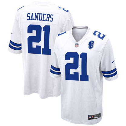Deion Sanders 21 Dallas Cowboys Retired Player Game Men Jersey - White
