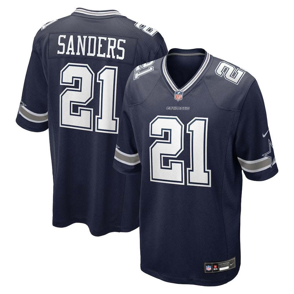 Deion Sanders 21 Dallas Cowboys Team Retired Player Game Men Jersey - Navy