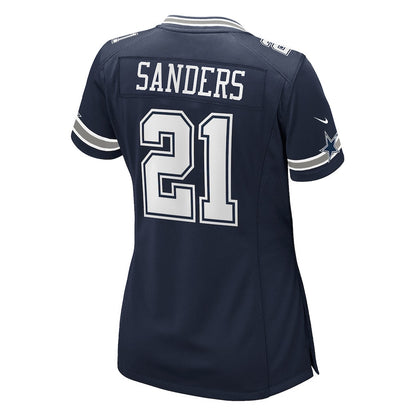 Deion Sanders 21 Dallas Cowboys Women's Team Retired Player Game Jersey - Navy