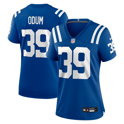 George Odum 39 Indianapolis Colts Women's Team Game Jersey - Royal