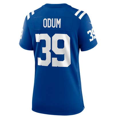 George Odum 39 Indianapolis Colts Women's Team Game Jersey - Royal