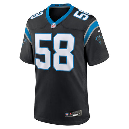 Thomas Davis Sr. 58 Carolina Panthers Team Retired Game Men Jersey - Black
