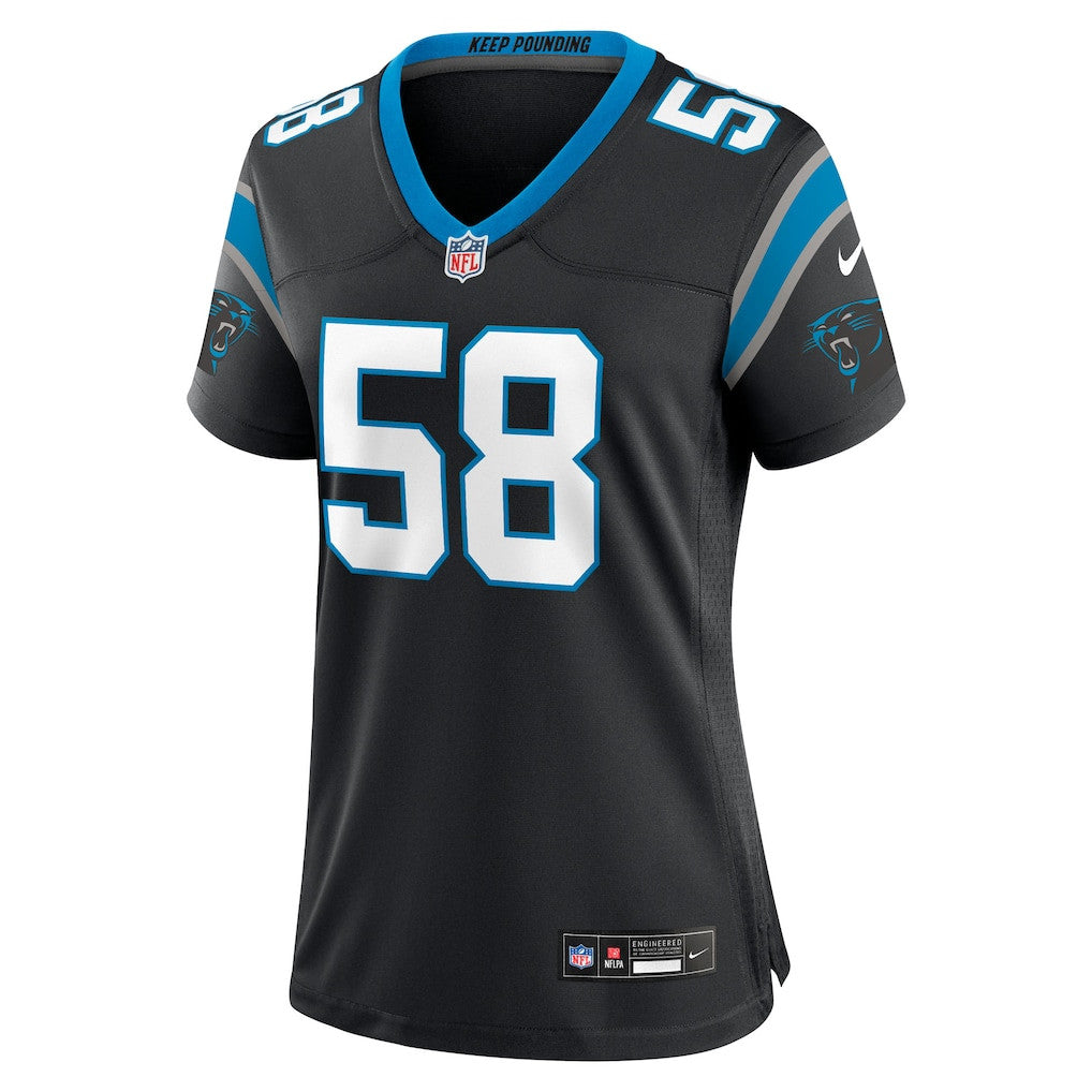 Thomas Davis Sr. 58 Carolina Panthers Women's Team Retired Game Jersey - Black