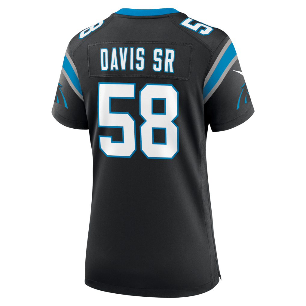 Thomas Davis Sr. 58 Carolina Panthers Women's Team Retired Game Jersey - Black