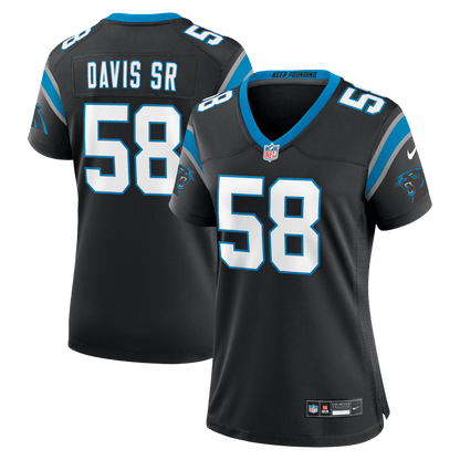 Thomas Davis Sr. 58 Carolina Panthers Women's Team Retired Game Jersey - Black