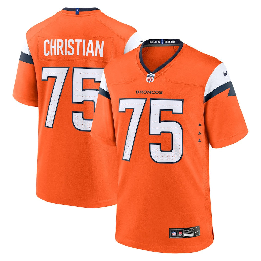 Geron Christian 75 Denver Broncos Team Game Men Jersey - Orange